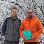 Forstwirt Andreas Viertel (rechts) mit Forstamtsleiter Max Schröder