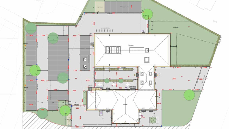 Entwässerungsplanung und Planung von Außenanlagen